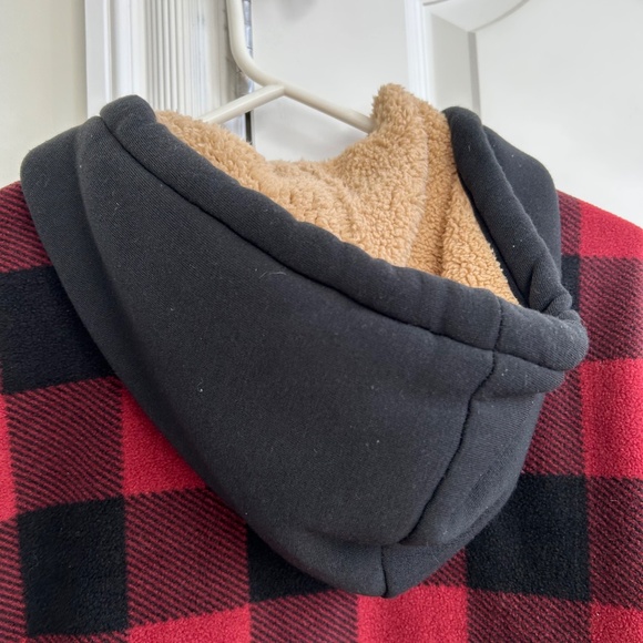 Aeropostale Sherpa lined hooded plaid jacket - Picture 3 of 12